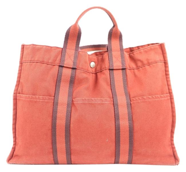 Hermes Fourre Red Tote