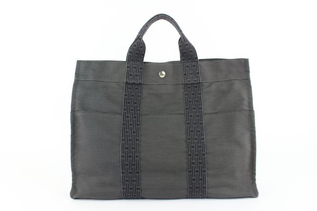Hermes Fourre Tout Herline 2hz0921 Grey Canvas Tote