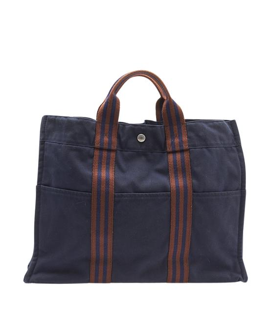 Hermes Fourre Tout Mm 147904 Black Canvas Tote