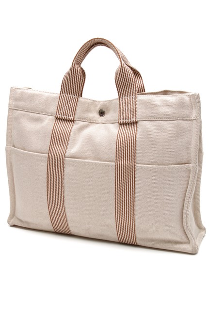Hermes Fourre Tout Mm Beige Canvas Tote