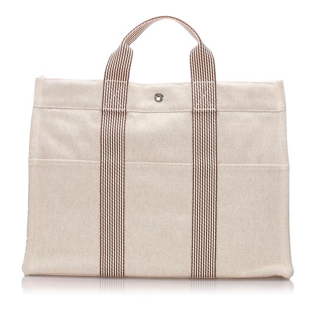 Hermes Fourre Tout Mm Brown Canvas Tote