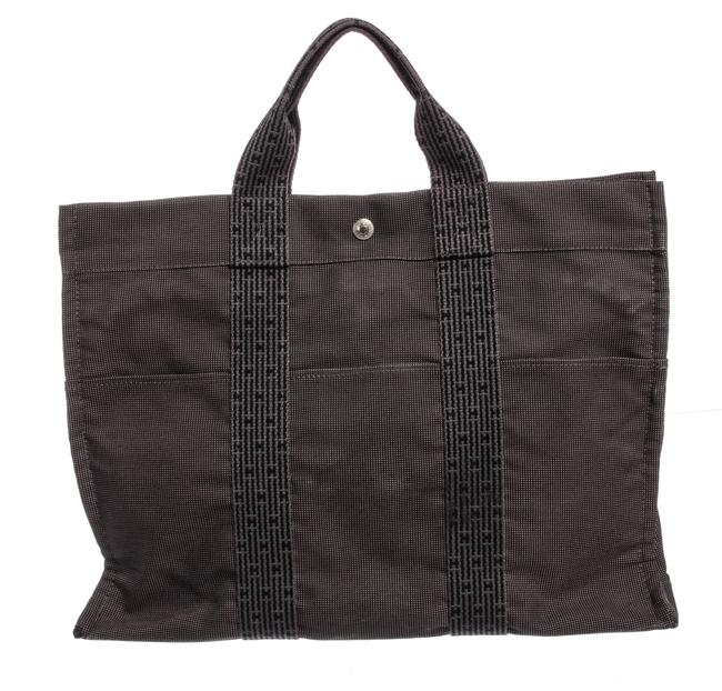 Hermes Fourre Tout Bag Mm Gray Canvas Tote