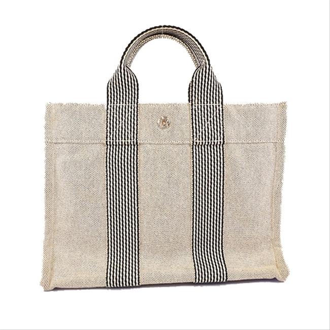 Hermes Fourre Tout New Gray Canvas Tote