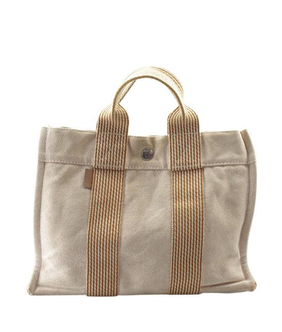 Hermes Fourre Tout Pm 152119 Beige Canvas Tote