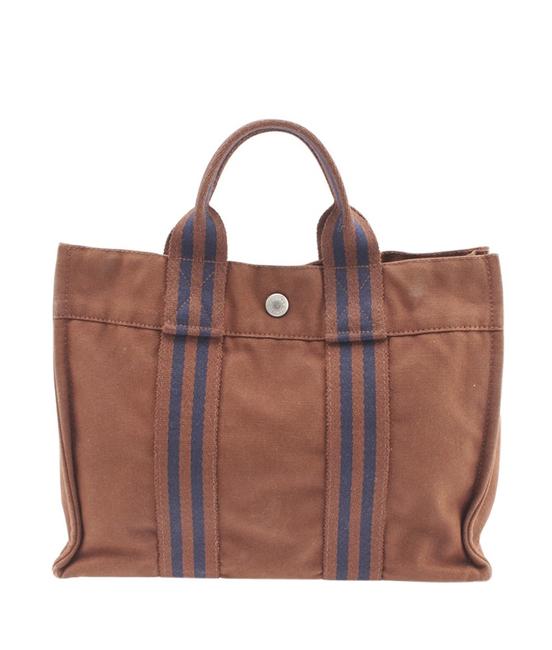 Hermes Fourre Tout Pm 158294 Brown Canvas Tote