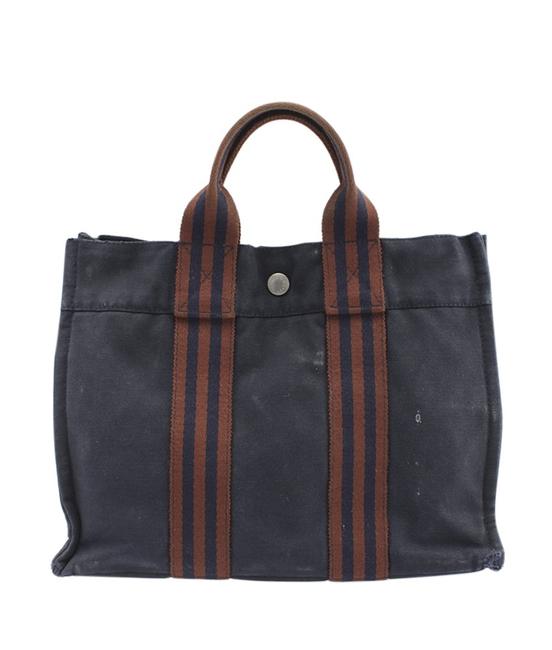 Hermes Fourre Tout Pm 158320 Blue Canvas Tote