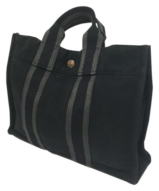 Hermes Fourre Tout Pm Black Tote