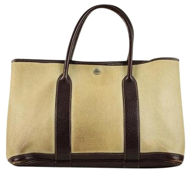 Hermes Garden Party 172988 Hejy13 Beige Canvas Tote