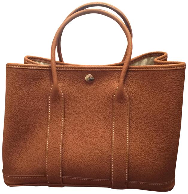 Hermes Garden Party 30 Camel Light Brown Tote