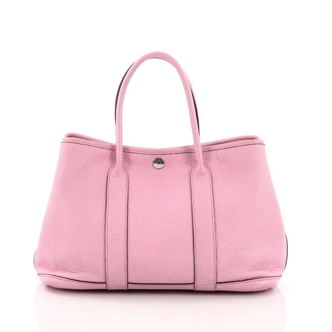Hermes Garden Party 30 Pink Leather Tote