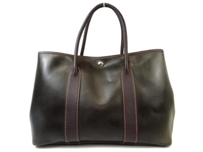 Hermes Garden Party 36 Amazonia Brown Textile Tote