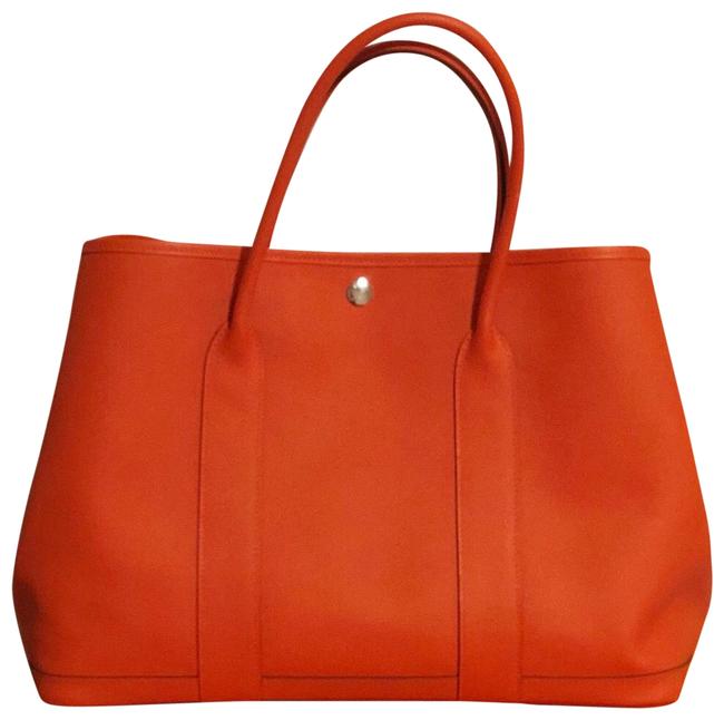 Hermes Garden Party 36 Capucine Calfskin Leather Tote