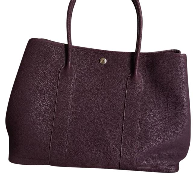 Hermes Garden Party Bag 36 Purple Tote
