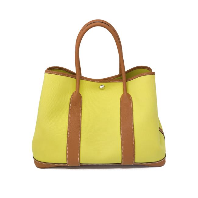Hermes Garden Party 36 Yellow Canvas Tote
