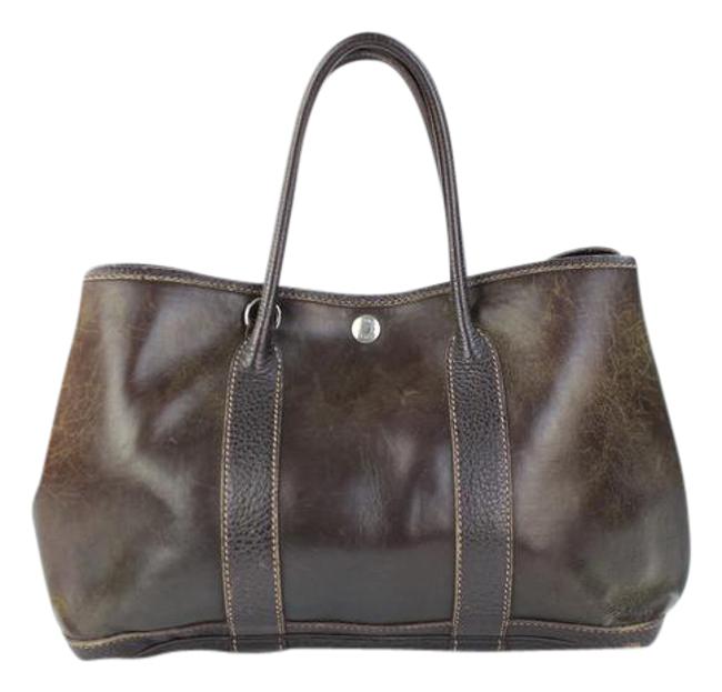 Hermes Garden Party Amazonia 217194 Bordeaux Leather Tote