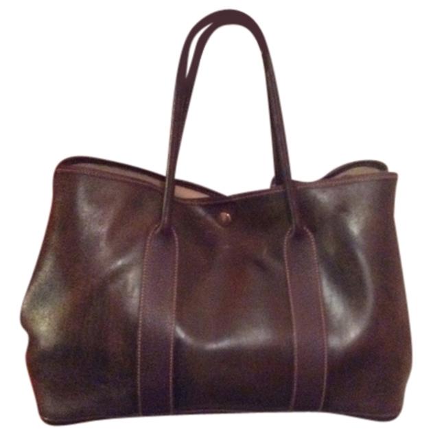 Hermes Garden Party Bag Amazonia Brown Leather Tote