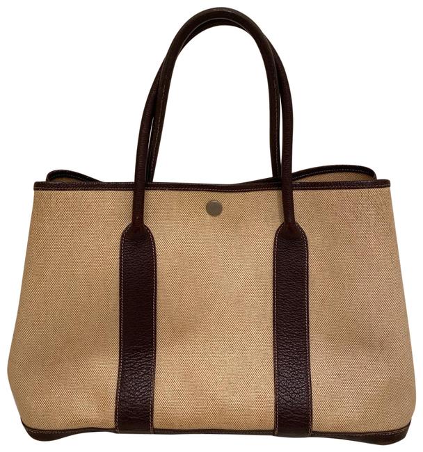 Hermes Garden Party Bag Cream Canvas Tote