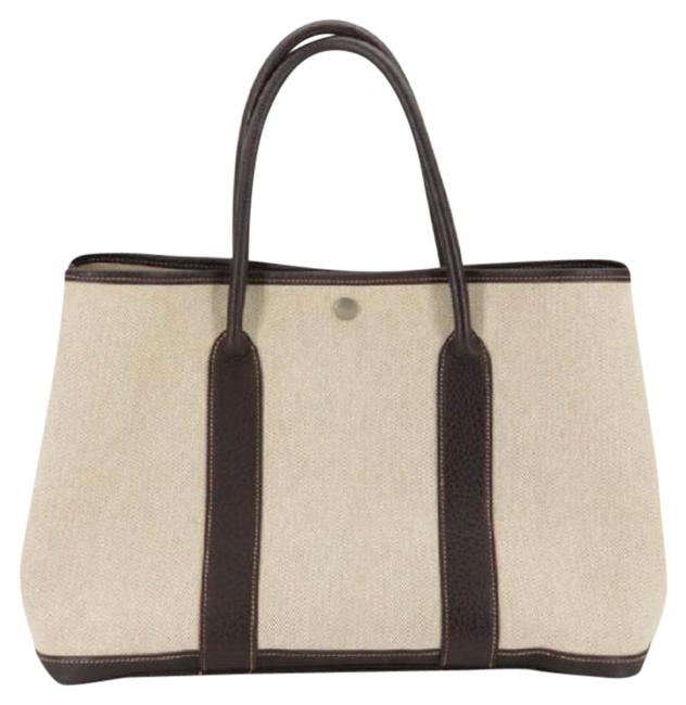 Hermes Bag Garden Party Beige Canvas Tote