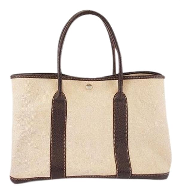 Hermes Garden Party Beige Toile H Tote