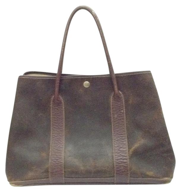 Hermes Garden Party Bag Brown Amazonia Tote