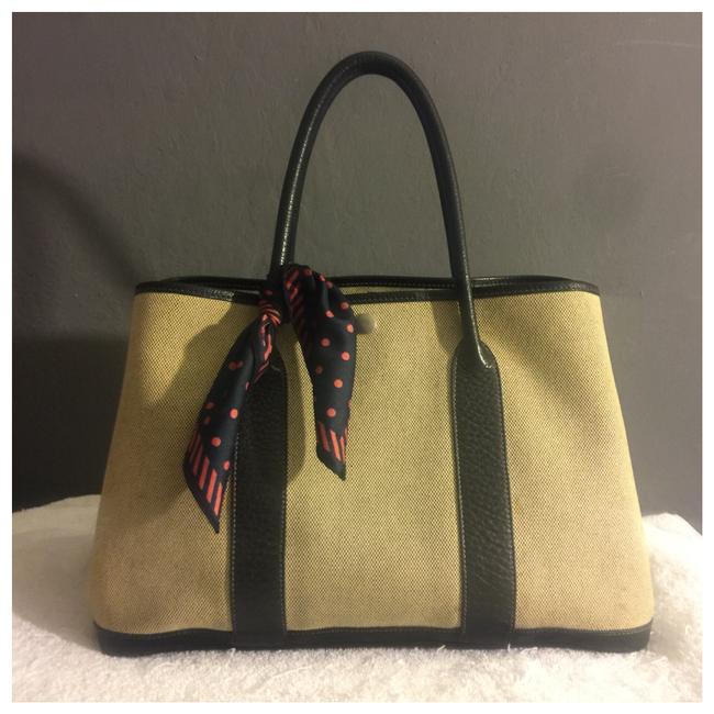 Hermes Garden Party Bag Canvas &amp; Leather Tote