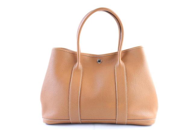 Hermes Garden Party Gold 36 Negonda 1hr0313 Brown Leather Tote