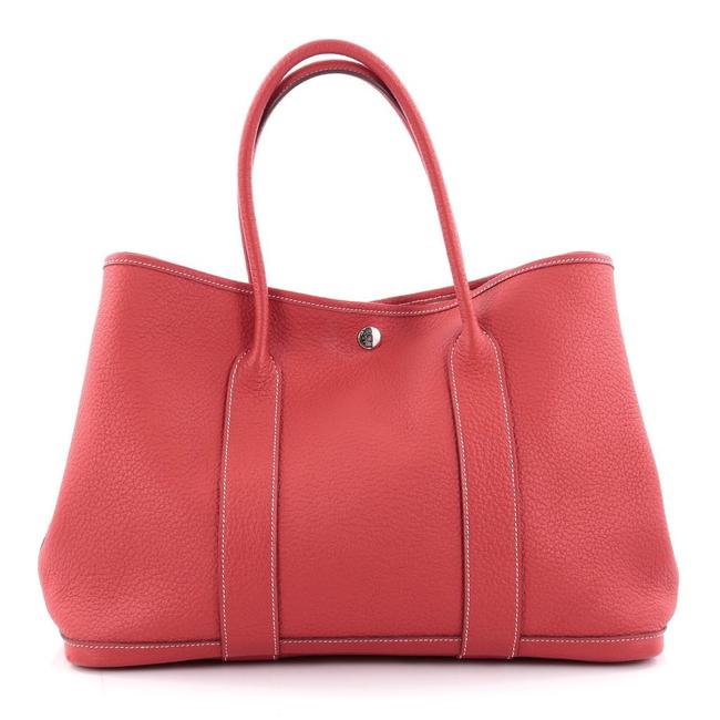 Hermes Garden Party Negonda 36 2hr0207 Red Leather Tote
