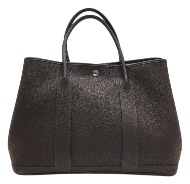Hermes Garden Party Bag Negonda Gm 36cm New Ebony Leather Tote
