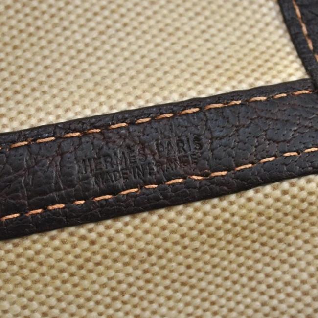 Hermes Garden Party Pm Beige Canvas/Leather Shoulder Bag
