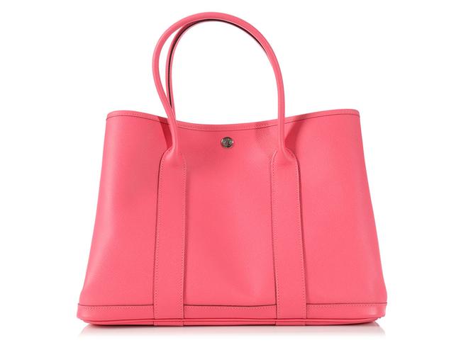 Hermes Garden Party Rose Azalee 36 Pink Epsom Leather Tote