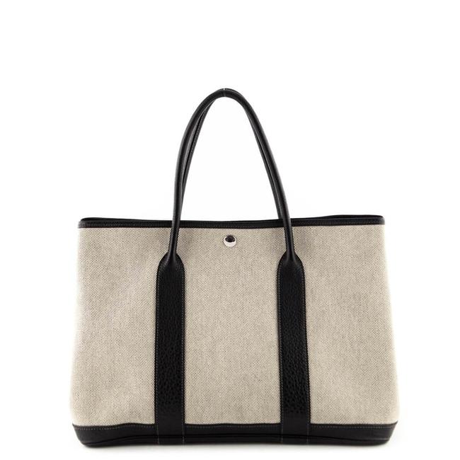 Hermes Garden Party Toile 868113 Beige Canvas Tote