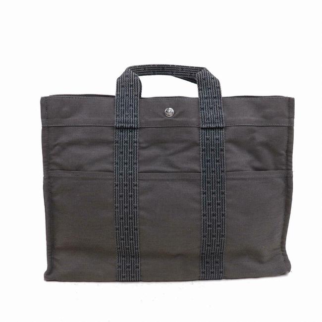 Hermes Garden Party Tote 11241 Black Canvas Weekend/Travel Bag