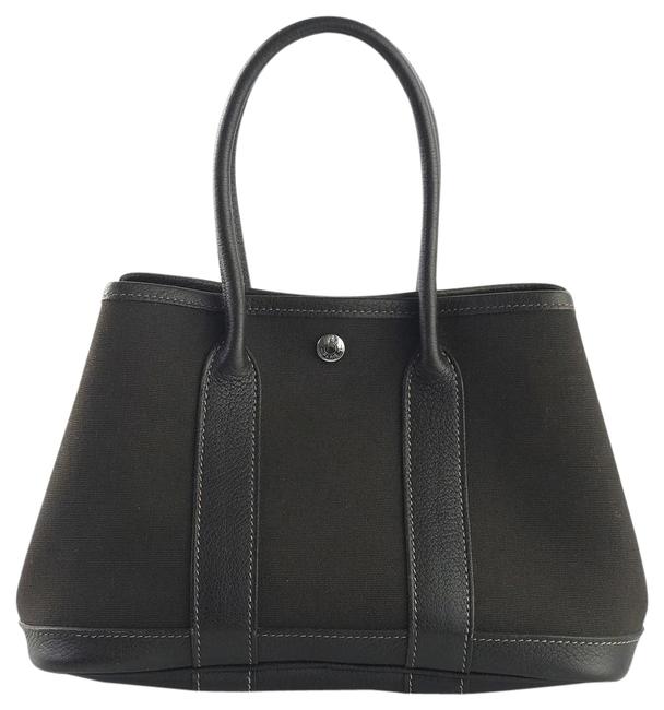 Hermes Garden Party Ttpm Brown Canvas Satchel