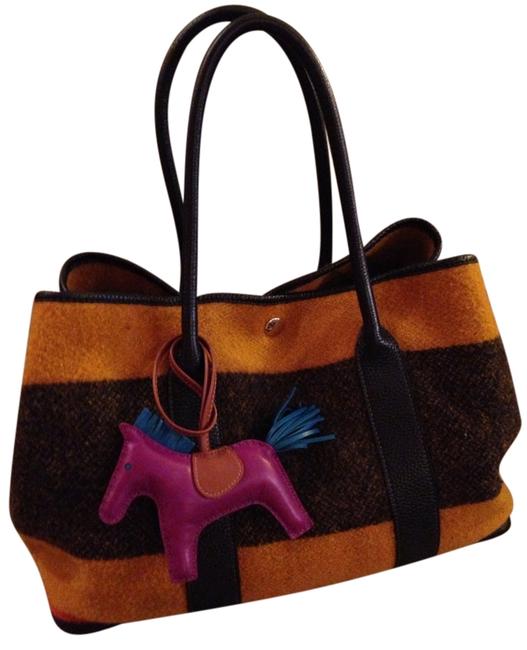 Hermes Garden Party Tweed/Leather Tote