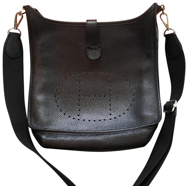 Hermes Gm Cross Body Ardennes Black Leather Shoulder Bag