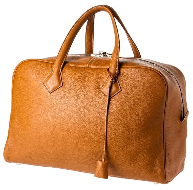 Hermes Gold Day Handbag Overnight Togo Leather Weekend/Travel Bag