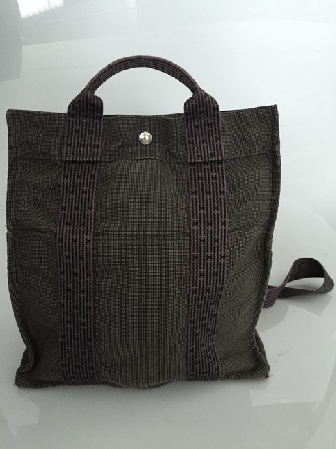 Hermes Gray Cotton Messenger Bag