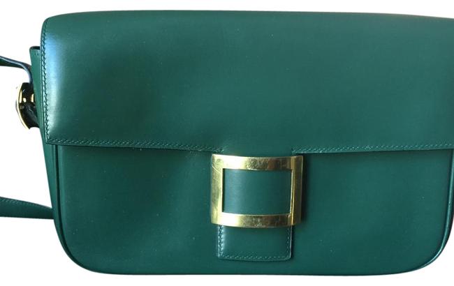 Hermes Green Leather Cross Body Bag