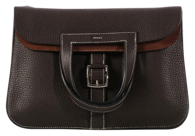 Hermes Halzan Brown Cross Body Bag