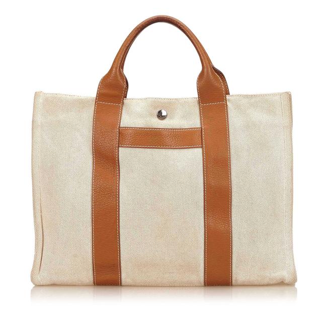 Hermes Harnais Sac Mm Brown Fabric Tote