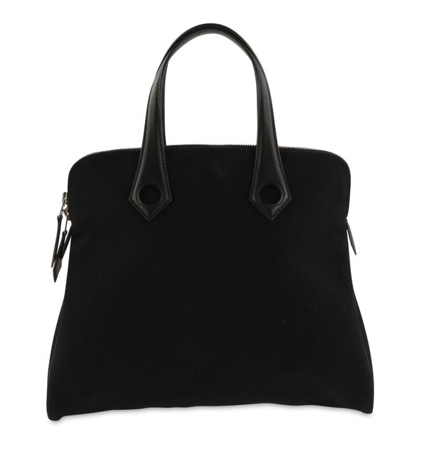 Hermes Heeboo Handbag Toile Pm Black Canvas Tote