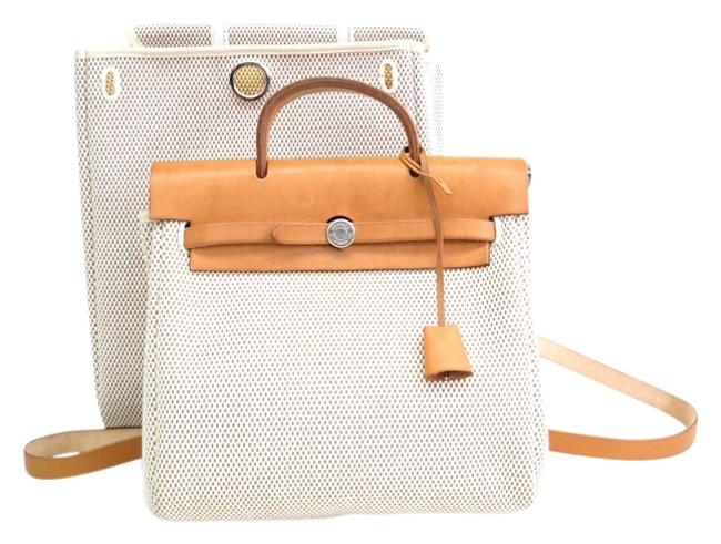 Hermes Her A Dos Pm Labret/Toile Natural Cuir Labret / Toile H Backpack