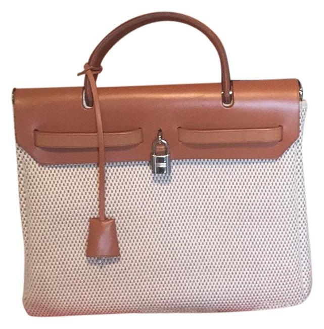 Hermes Herbag Box W 2 In 1 2 Way Handbag W/ Dust Key Lock Shoulder Bag