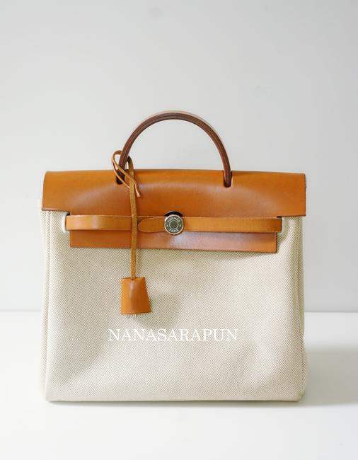 Hermes Herbag Beige Satchel
