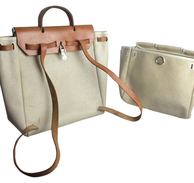 Hermes Herbag Canvas/Leather Backpack