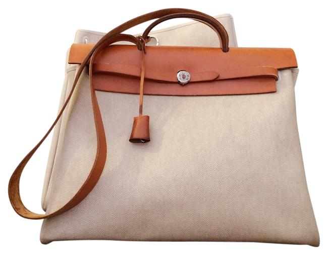 Hermes Herbag Tan Orange Satchel