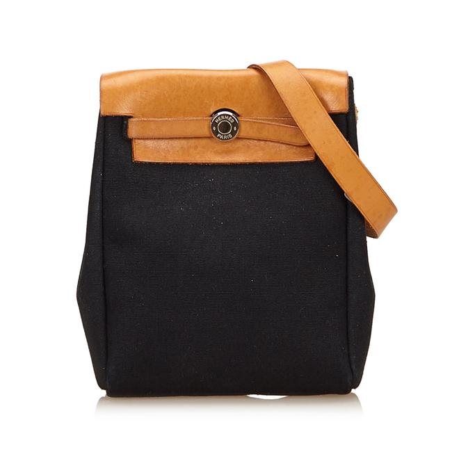 Hermes Herbag Tpm Beige Canvas Shoulder Bag