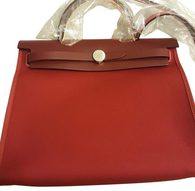 Hermes Herbag Zip 31 Rouge Venitien Satchel