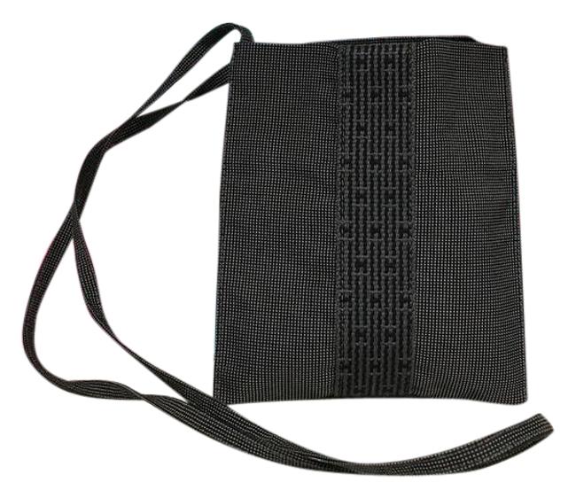 Hermes Herline Black Canvas Cross Body Bag