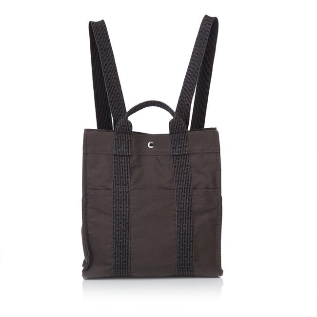 Hermes Herline Mm Gray Fabric X Others X Fabric X Polyester Backpack
